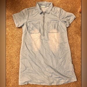 Light Blue Short Sleeve Dress